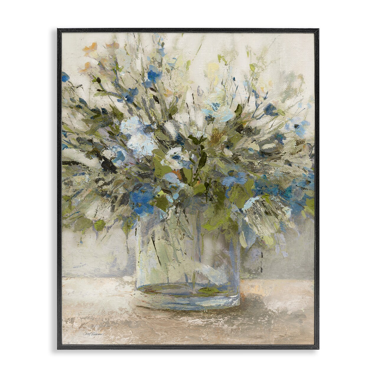 Stupell Industries Glass Vase Botanics Framed Giclee Wall Art Design by Carol Robinson